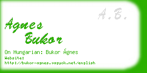 agnes bukor business card
