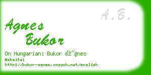 agnes bukor business card
